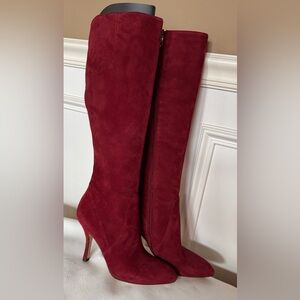 Via Spiga Tall Red Suede Boots